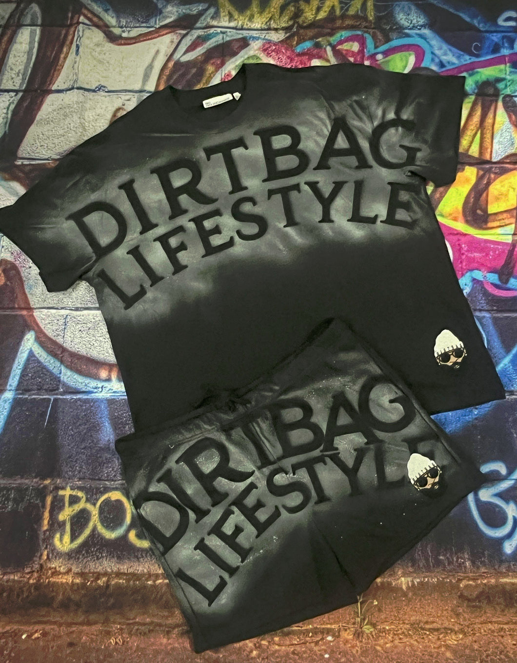 Dirtbag Blk Graffiti Short Set